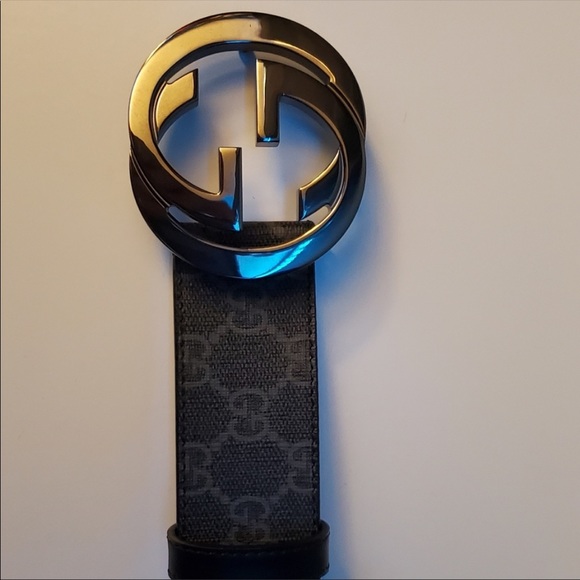 Dark grey authentic Gucci belt - Picture 2 of 6